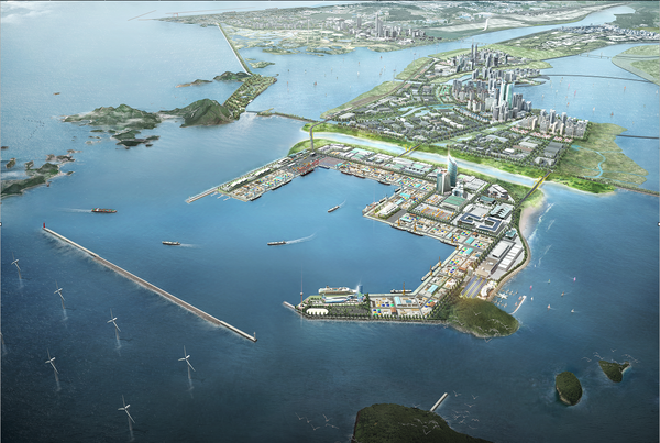▲새만금 신항만 조감도