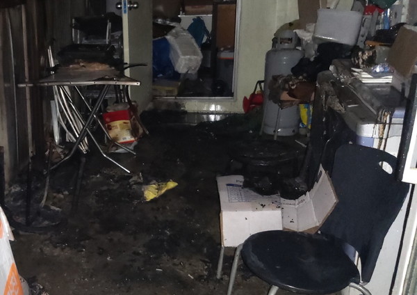 ▲음식물 조리중 부주의로 인해 발생한 화재