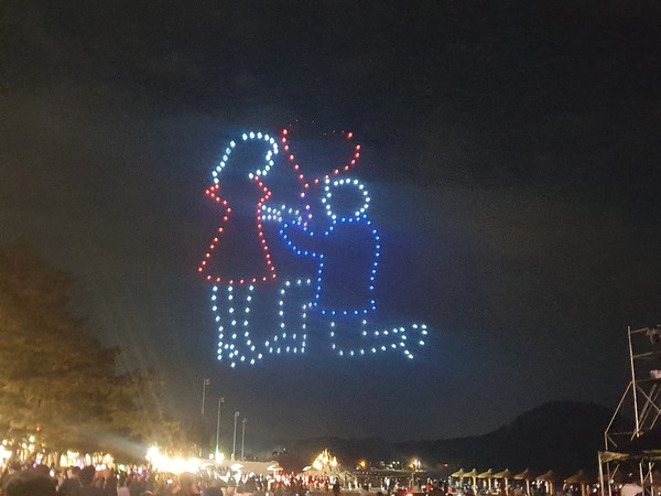 노을 드론 라이트쇼